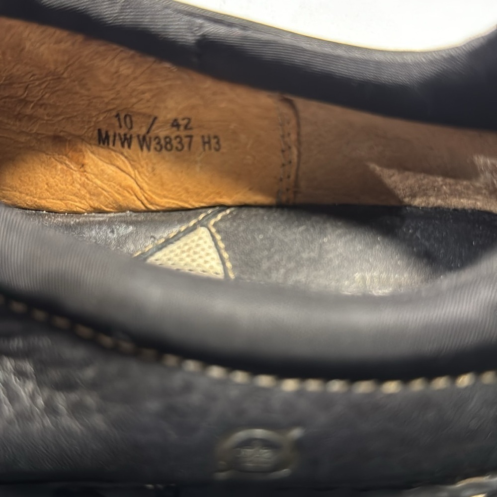 BORN Handmade black Leather Slip-on oxfords Shoes size 10 - Picture 7 of 7